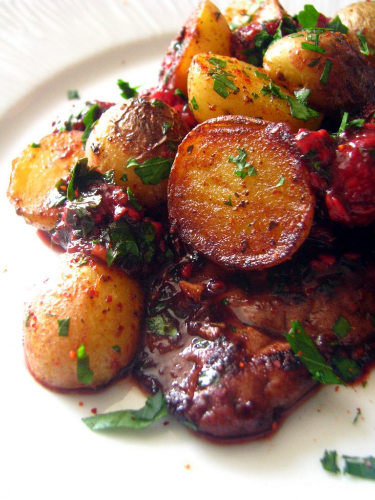 Foie de veau aux framboises