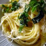 Linguine au citron et au basilic