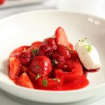 Fleur de tomate aux fraises et sirop Monin