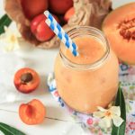 Smoothie melon et abricots à l'eau de coco