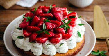 Tarte aux fraises façon madeleine