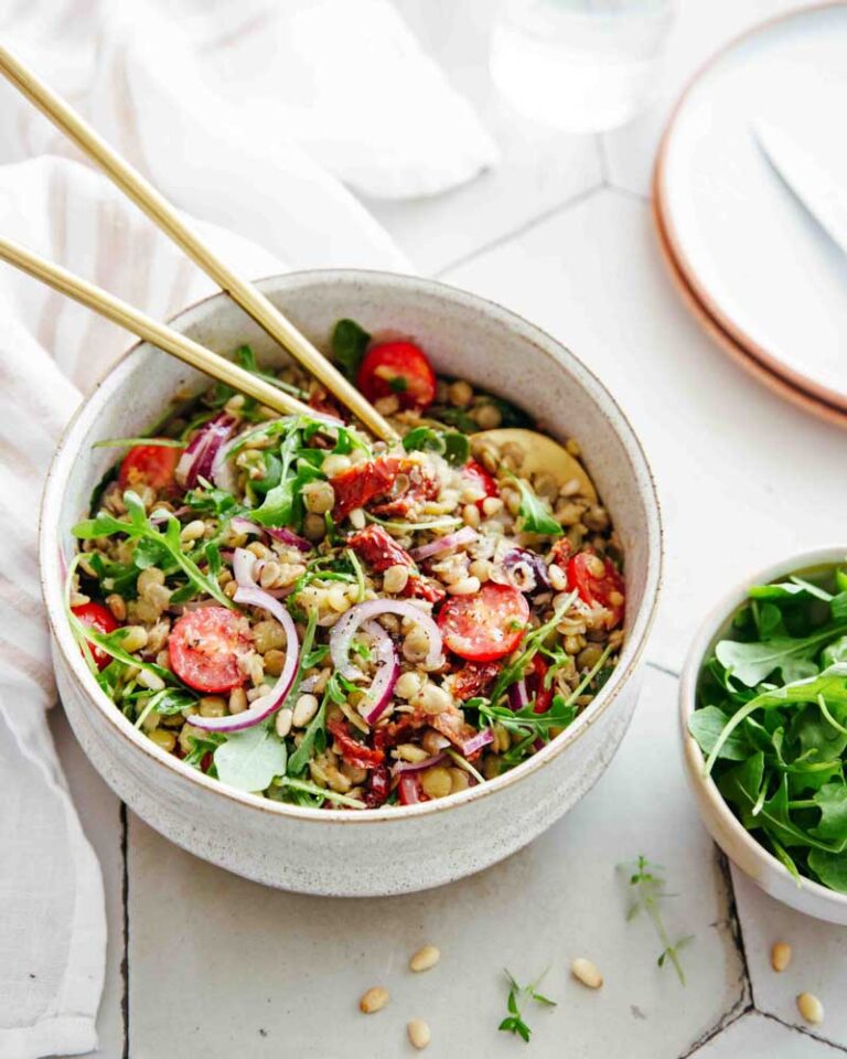 Salade de lentilles et tomates