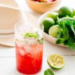 Cocktail façon mojito fraise-menthe