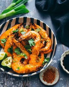 Crevettes sautées air fryer façon thaï