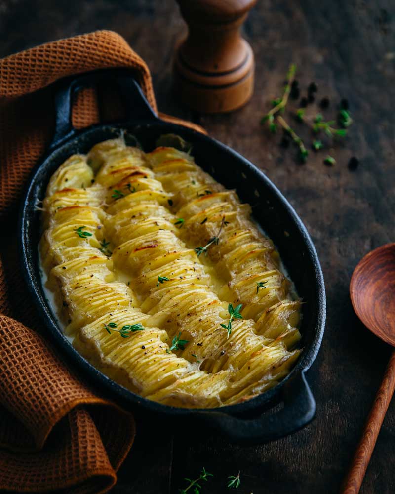 Gratin Hasselback végétal