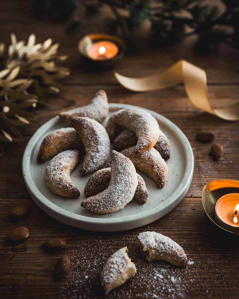 Biscuits de noël aux amandes sans gluten comme des Vanille Kipferln