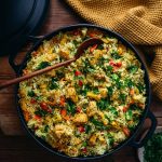 Cocotte de riz aux légumes et poulet