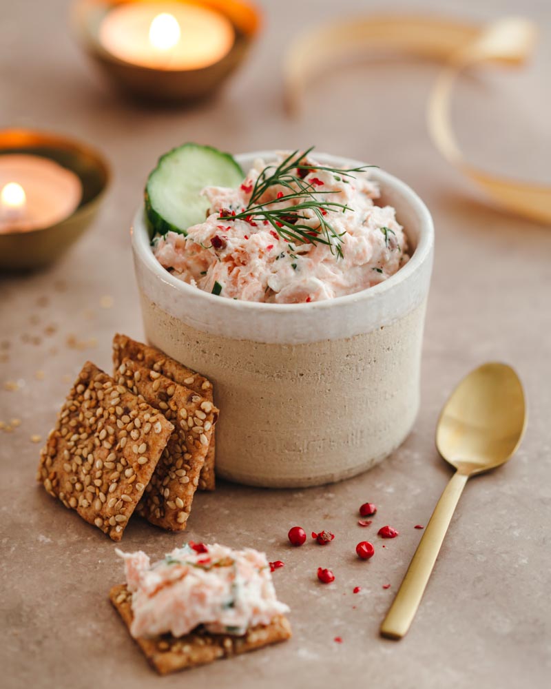 Rillettes de saumon ig bas à base de saumon poché et de fromage frais