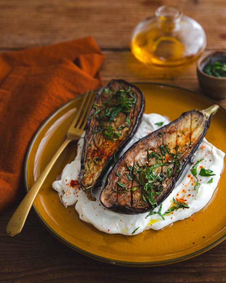 Aubergines grillées au four